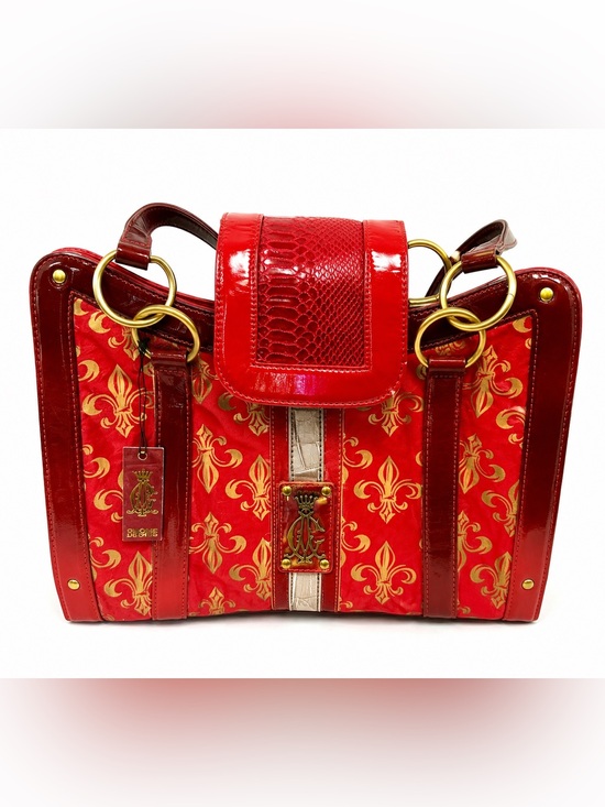 Chrome Bones Other - Chrome Bones Adrian Beyaz Fleur De CA Red Luxury Pet Carrier Dog Cat Travel NWT